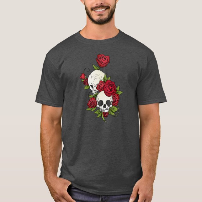 Floral Skulls Dia de los Muertos | Shirt (Front)