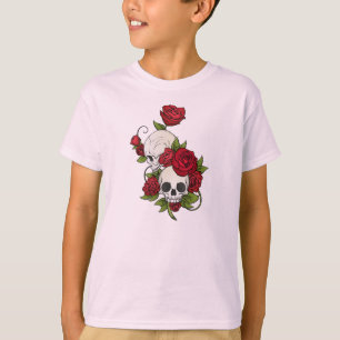 Floral Skulls Dia de los Muertos Sleeve Shirt