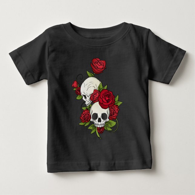 Floral Skulls Dia de los Muertos | Sleeve Shirt (Front)