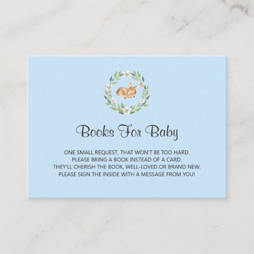 Floral Sleeping Deer Boy Book Request Enclosure