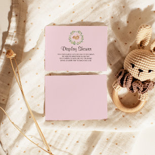 Floral Sleeping Deer Girl Display Shower Enclosure Card