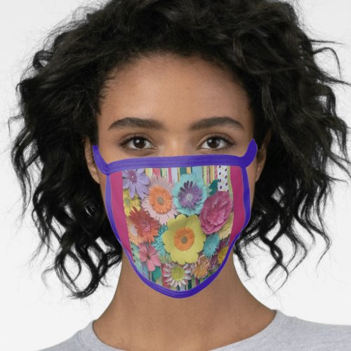 Floral Smile Face Mask