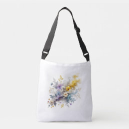Floral Smokiness: Delicate Beauty Crossbody Bag