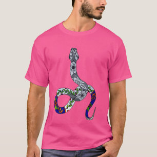 Floral Snake Tattoo Design T-Shirt