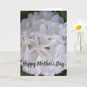 Floral Snowball Bloom Happy Mothers Day Card