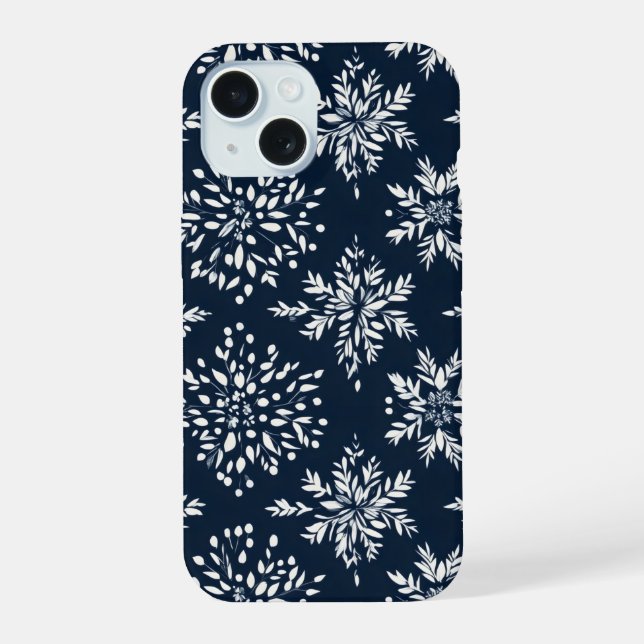 Floral Snowflakes Pattern Iphone Case (Back)