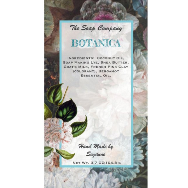 Floral Soap Product Packaging Sticker/Label Label (Creator Uploaded)