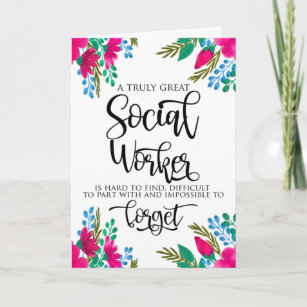 Floral Social Work Month Card