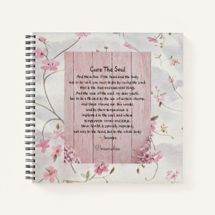 Floral Socrates Soul Health Wisdom Quote Journal