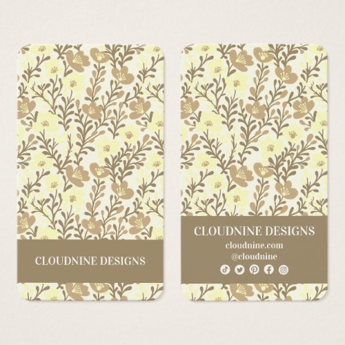 Floral Soft Sepia Earring Jewelry Display Card