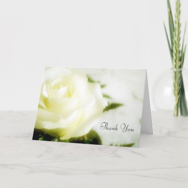 Floral Soft Yellow Rose Sympathy Thank You