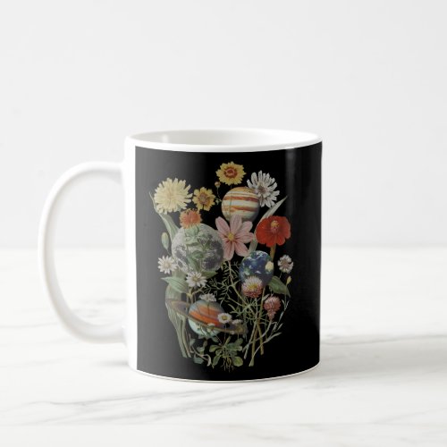 Floral Solar System Planets Coffee Mug