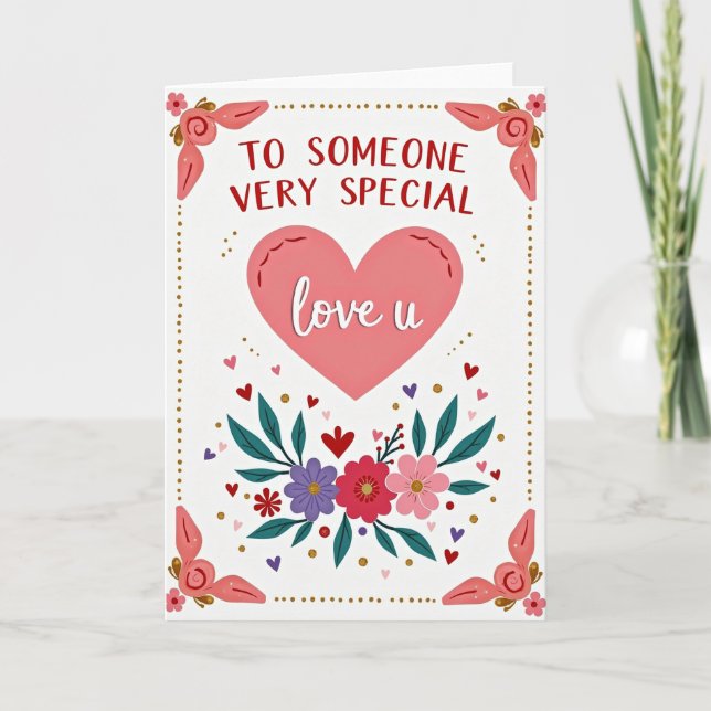 Floral Someone Special Card (Front)