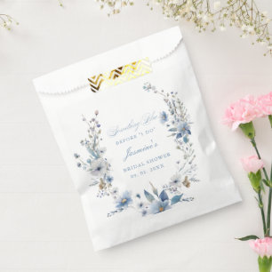 Floral Something blue before i do Bridal Shower Favor Bag