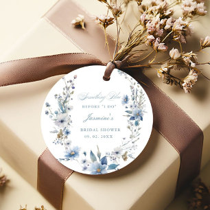 Floral Something blue before i do Bridal Shower Favor Tags