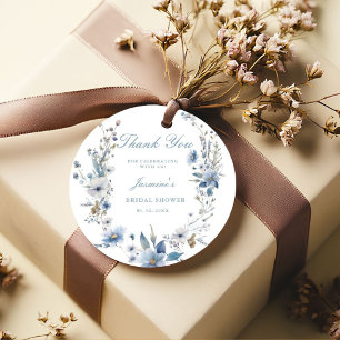 Floral Something blue before i do Bridal Shower Favor Tags