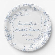 Floral Something Blue Bow Bridal Shower