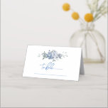 Floral Something Blue Bridal Shower Table Number Place Card<br><div class="desc">Enhance the elegance of your bridal shower with our Floral Something Blue Bridal Shower Table Number Place Card. Featuring a beautiful "something blue" floral design, these place cards add a touch of sophistication and charm to your tablescape. Printed on high-quality cardstock, each card showcases graceful typography and delicate floral accents,...</div>