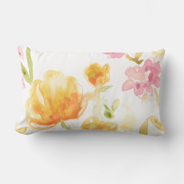 Floral Song I Lumbar Pillow (Front)