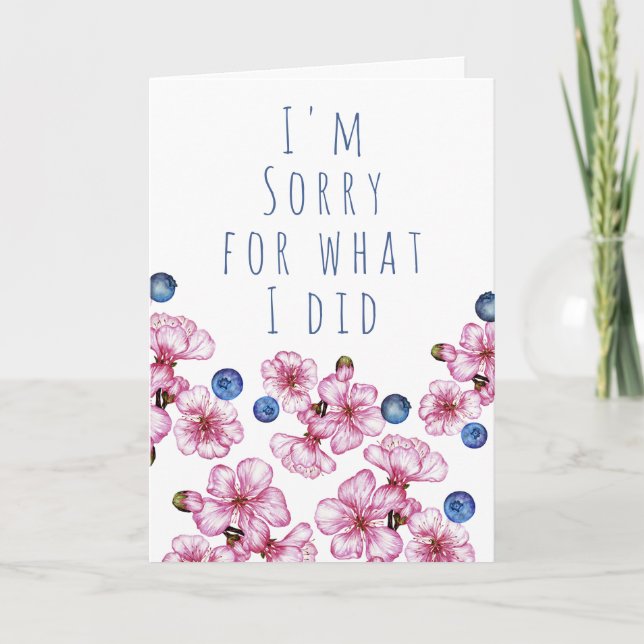 Floral Sorry Card (Front)