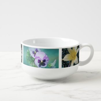 Floral Soup Mug by signlady29 at Zazzle
