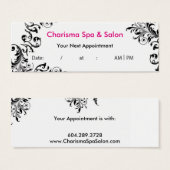 Floral Spa Salon Appointment Business Card (Front & Back)