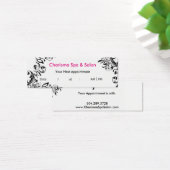 Floral Spa Salon Appointment Business Card (Desk)