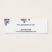 Floral Spa Salon Appointment Business Card (Back)