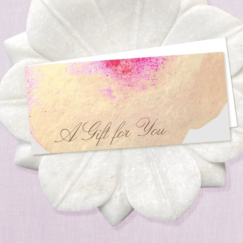 Floral Spa Salon Gold Watercolor Gift Certificate