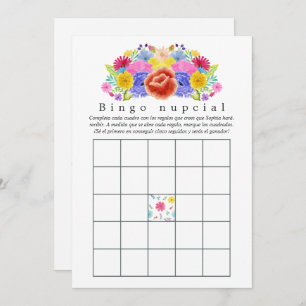 Floral Spanish Fiesta Bridal Shower Bingo