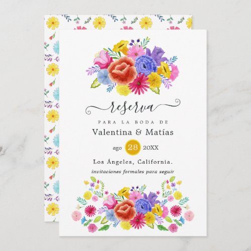 Floral Spanish Fiesta Wedding Save The Date