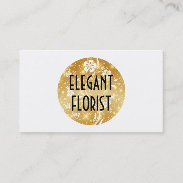 Floral & Sparkle Business Card (Front)