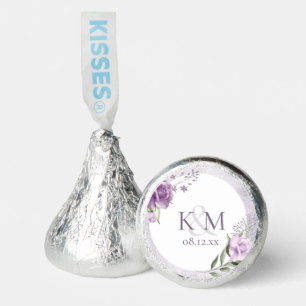 Floral Sparkle Wedding Initials Mauve ID889 Hershey®'s Kisses®