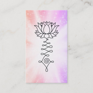 *~* Floral Sparkles Lotus Reiki Healing Energy Business Card