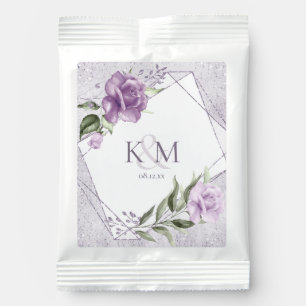 Floral Sparkles Wedding Initials Mauve ID889 Margarita Drink Mix