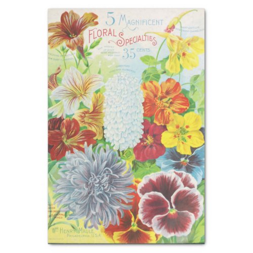 Floral Specialties  Vintage Print Tissue Paper