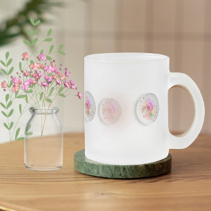 Floral sphere frosted mug