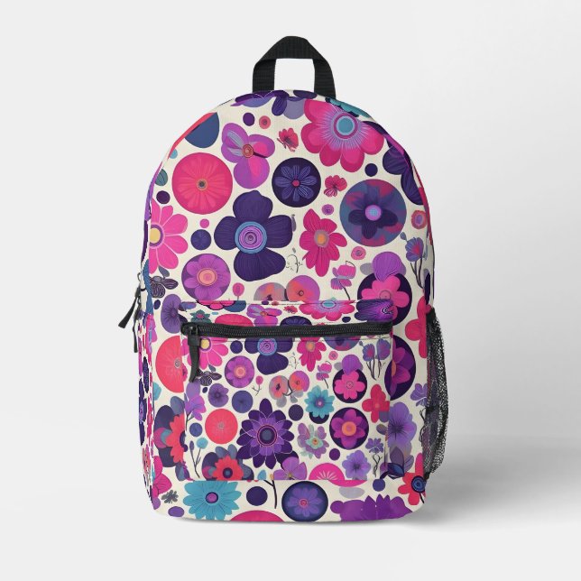 Floral Sphere Printed Backpack (Front)