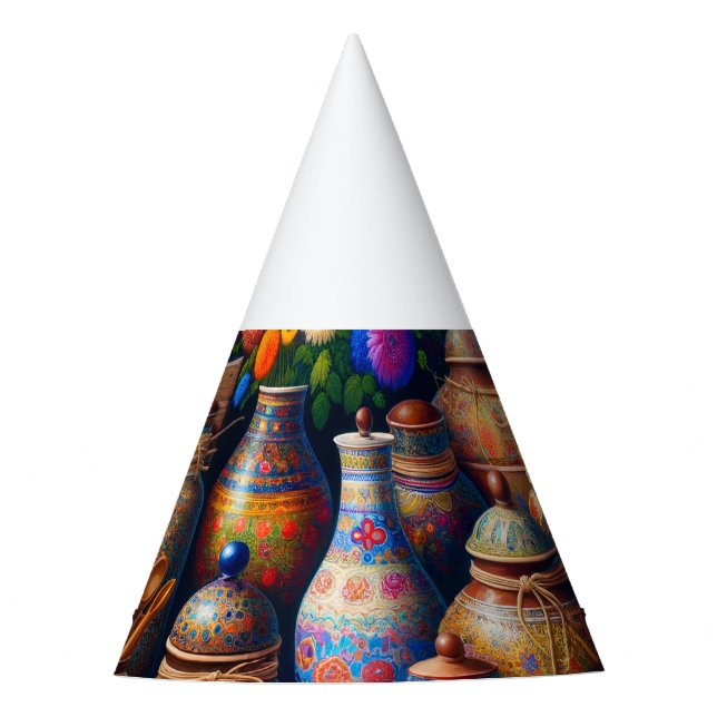 "Floral Spice Bazaar" Party Hat (Front)