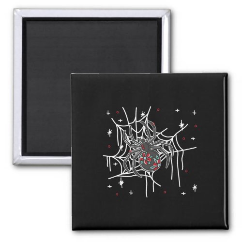 Floral Spider Web Lazy Halloween Costume Cute  Magnet
