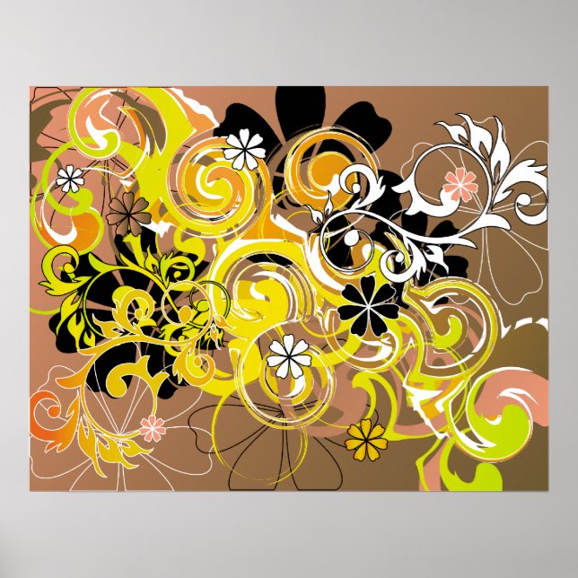 floral spirals poster (Front)