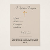 Floral Spiritual Bouquet Prayer Holy Card (Back)
