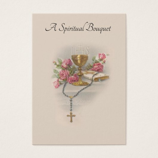 Floral Spiritual Bouquet Prayer Holy Card (Front)