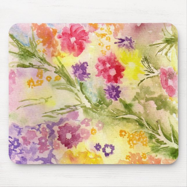'Floral Splash' Mousepad (Front)
