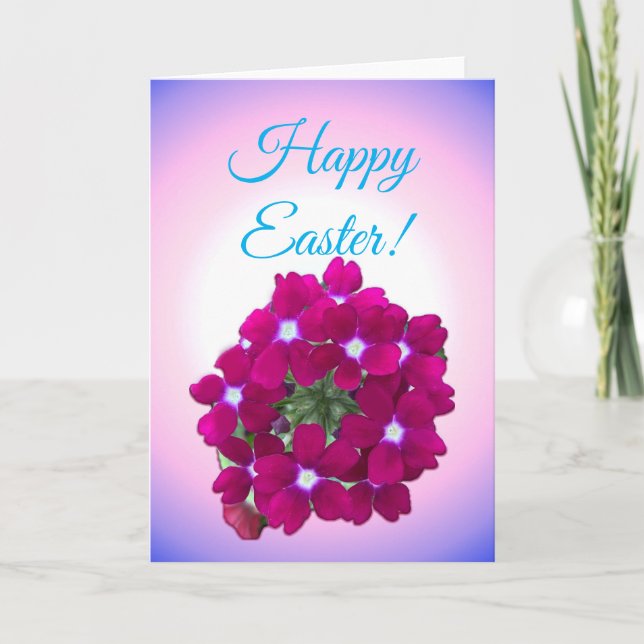 Floral Splendor Happy Easter  Card (Front)