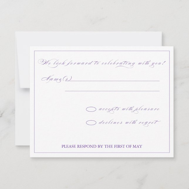 Floral Splendor RSVP Card (Front)