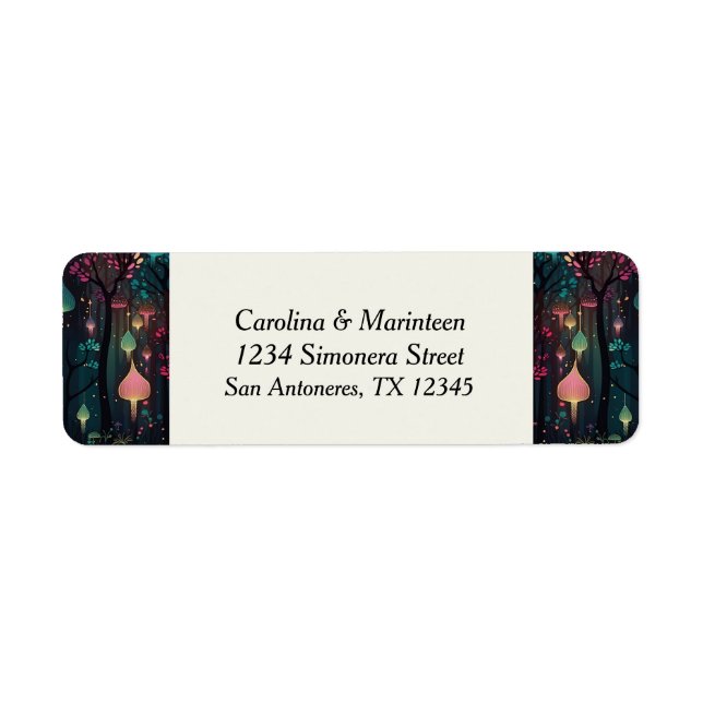 Floral Spray Fantasy Art Label (Front)