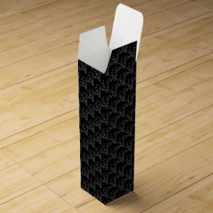 Floral Spray,Style 1-BLACK-SILVER-WINE GIFT BOX