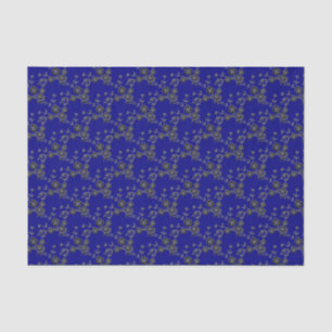 Floral Spray Style 1-BLUE-SILVER-TISSUE WRAP Tissue Paper