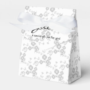 Floral Spray Style 1-BRIDAL-WHITE-FAVOR BOXES,tent Favor Boxes